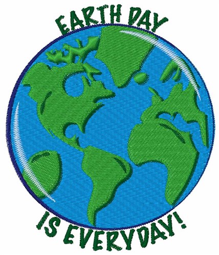 Earth Day Everyday Machine Embroidery Design