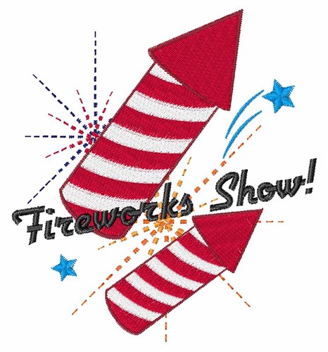 Fireworks Show! Machine Embroidery Design