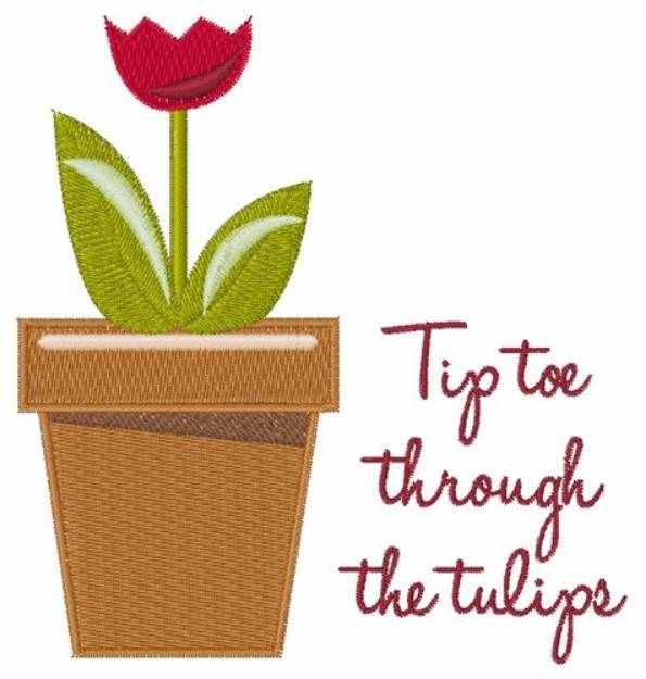 Picture of Tip Toe Tulips Machine Embroidery Design