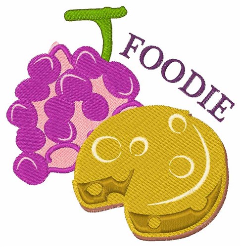 Foodie Grape Cheese Machine Embroidery Design