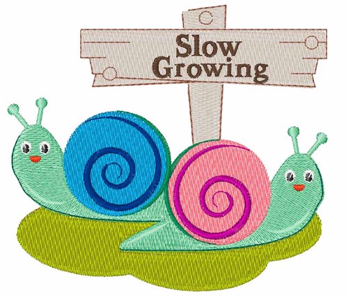 Slow Growing Machine Embroidery Design