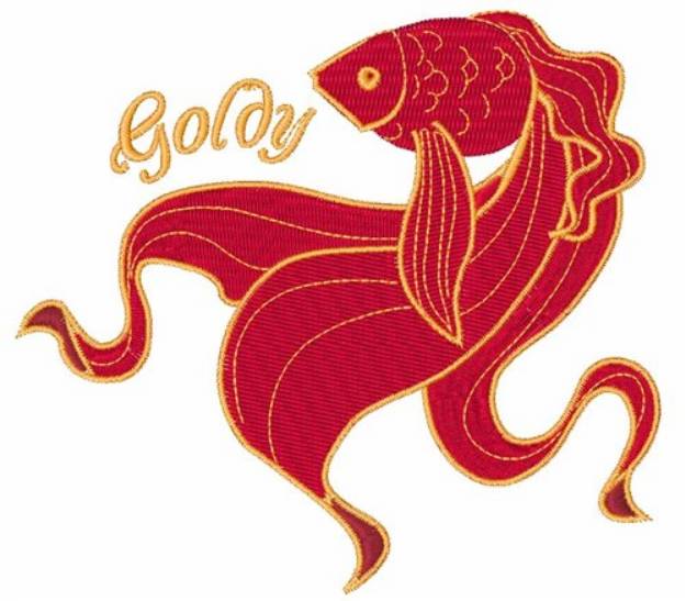 Picture of Goldy Koi Machine Embroidery Design