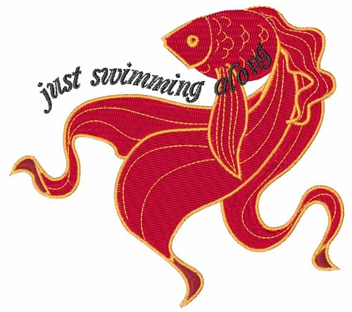 Just Swimming Along Machine Embroidery Design