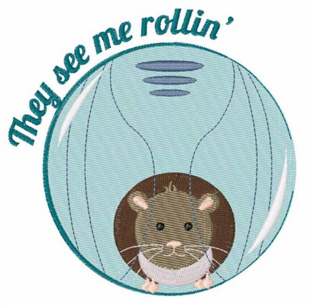 Picture of They See Me Rollin Machine Embroidery Design