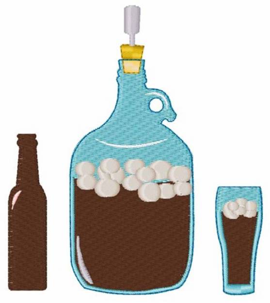 Picture of Beer Jug Machine Embroidery Design