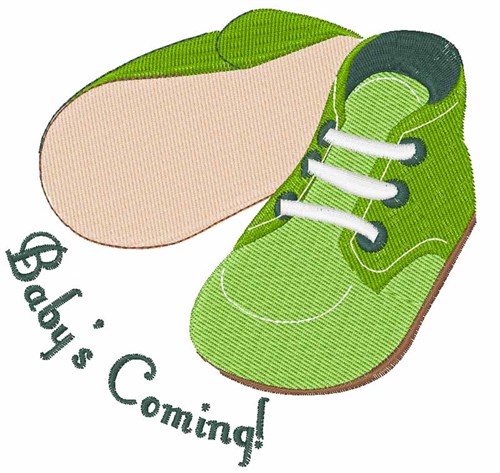 Babys Coming Machine Embroidery Design