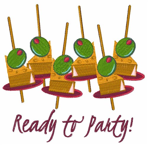 Ready to Party Machine Embroidery Design