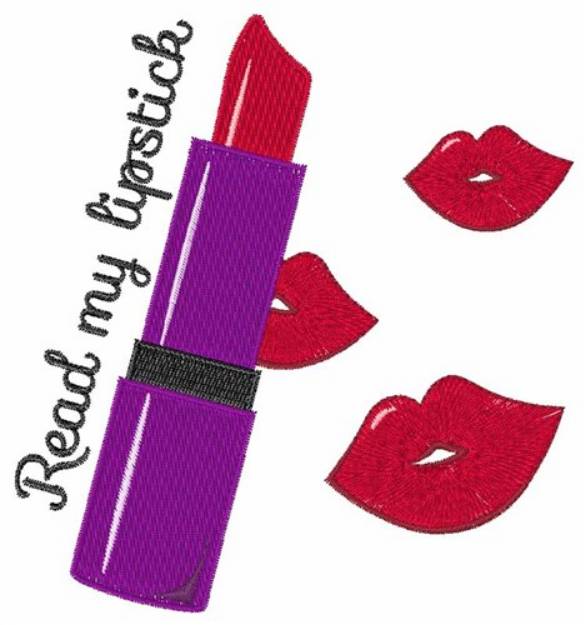 Picture of Read My Lipstick Machine Embroidery Design
