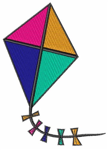Flying Kite Machine Embroidery Design