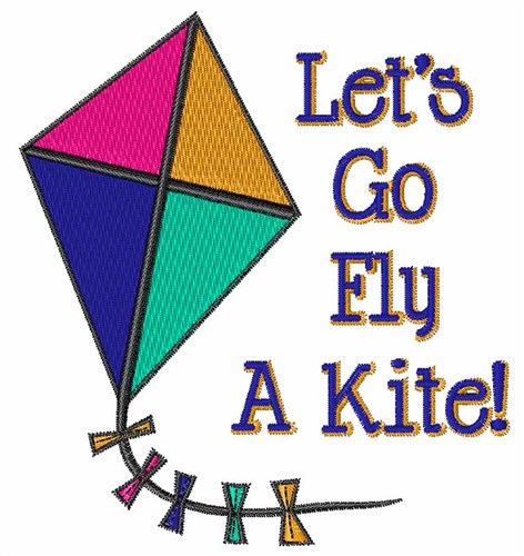 Fly a Kite Machine Embroidery Design