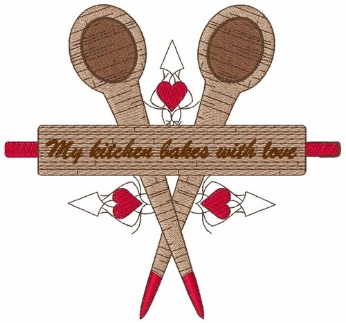 Bakes with Love Machine Embroidery Design