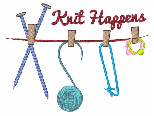 Knit Happens Machine Embroidery Design