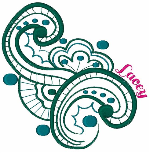 Lacey Swirl Machine Embroidery Design