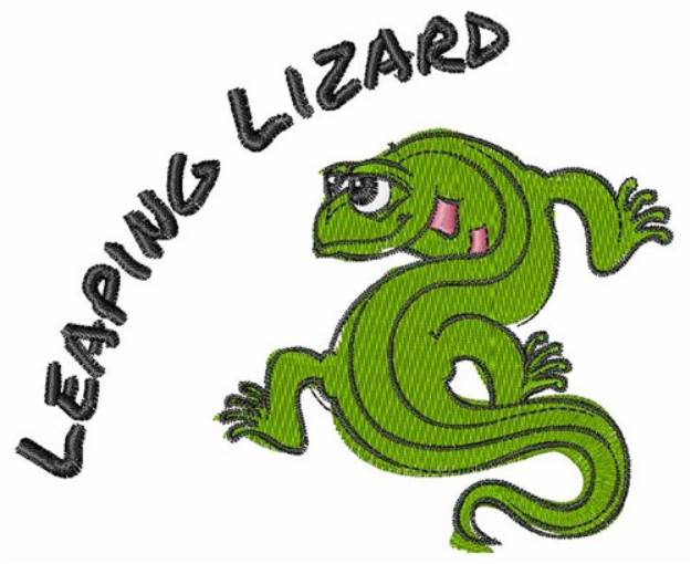 Picture of Leaping Lizard Machine Embroidery Design