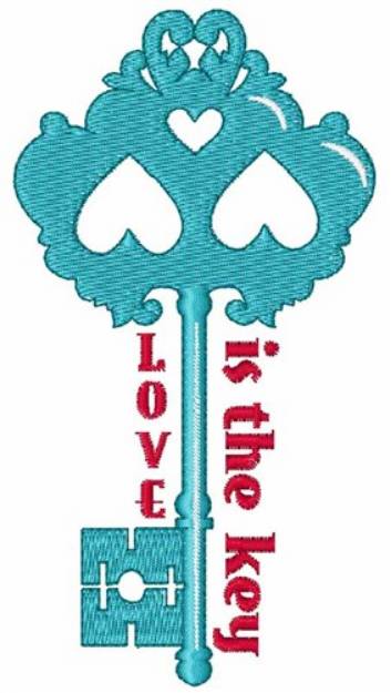 Picture of Love is the Key Machine Embroidery Design