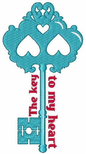 Key to My Heart Machine Embroidery Design