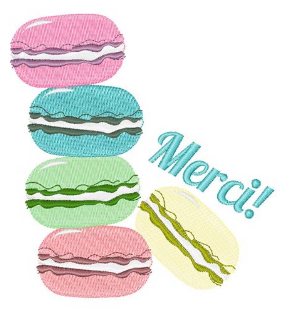 Picture of Merci! Cookies Machine Embroidery Design