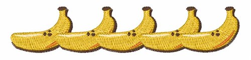 Bananas Row Machine Embroidery Design