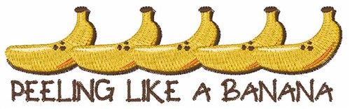 Peeling Like A Banana Machine Embroidery Design