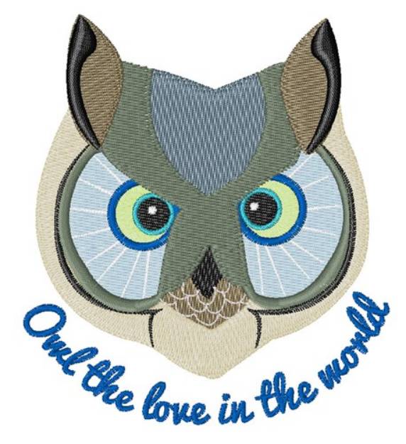 Picture of Owl the Love Machine Embroidery Design