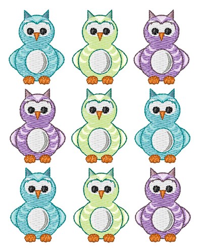 Owls Machine Embroidery Design