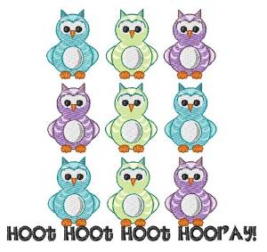 Picture of Hoot Hooray Machine Embroidery Design