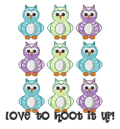 Hoot It Up Machine Embroidery Design