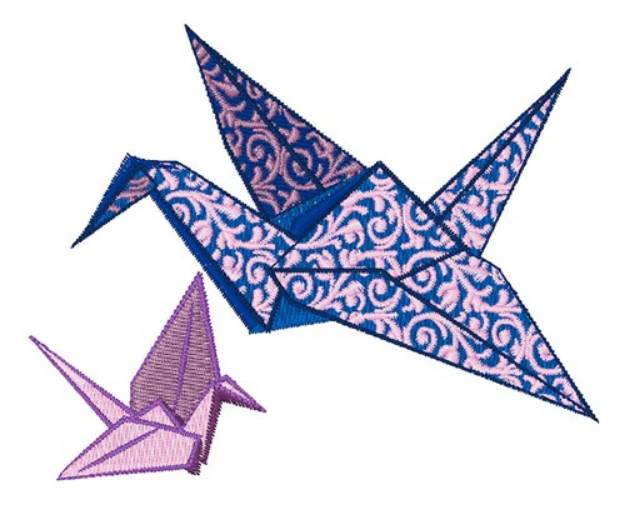 Picture of Origami Crane Machine Embroidery Design