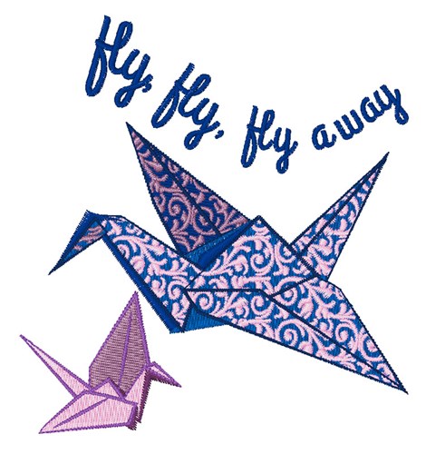 Fly Away Machine Embroidery Design