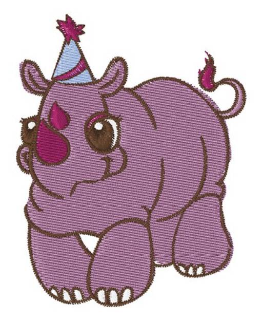 Picture of Party Rhino Machine Embroidery Design