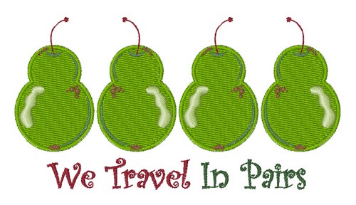 Travel In Pairs Machine Embroidery Design