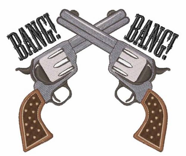 Picture of Bang Pistol Machine Embroidery Design