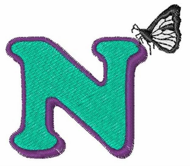 Picture of Butterfly-Font N Machine Embroidery Design