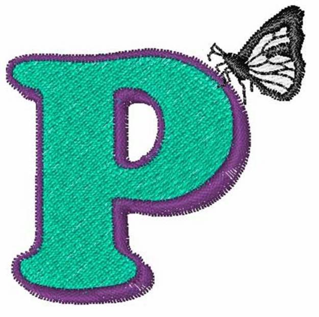 Picture of Butterfly-Font P Machine Embroidery Design