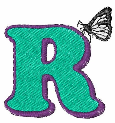 Butterfly-Font R Machine Embroidery Design