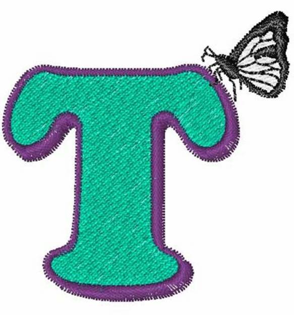 Picture of Butterfly-Font T Machine Embroidery Design
