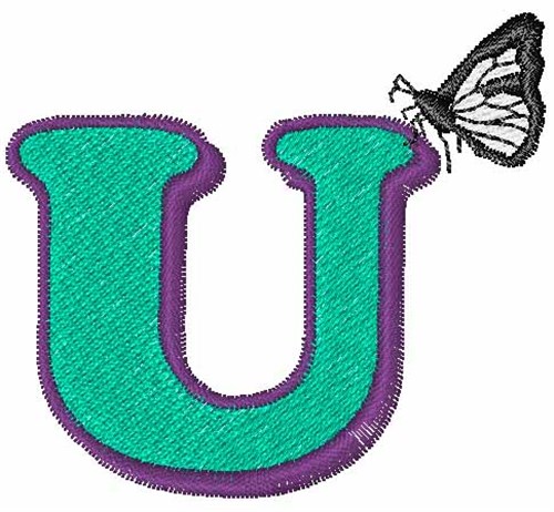 Butterfly-Font U Machine Embroidery Design