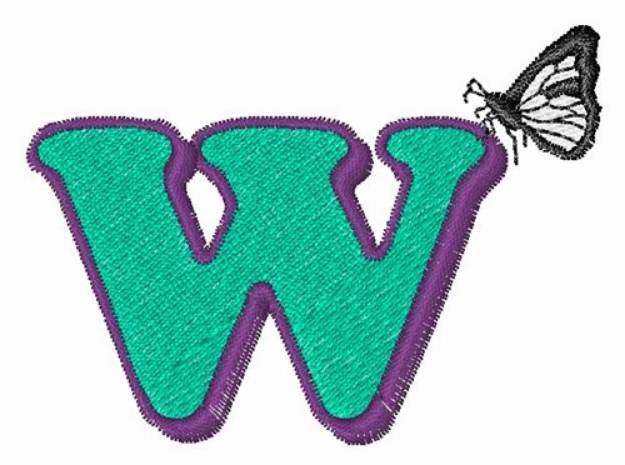 Picture of Butterfly-Font W Machine Embroidery Design