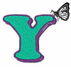 Picture of Butterfly-Font Y Machine Embroidery Design
