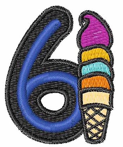 Ice-Cream-Font 6 Machine Embroidery Design