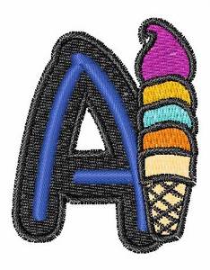 Picture of Ice-Cream-Font A Machine Embroidery Design