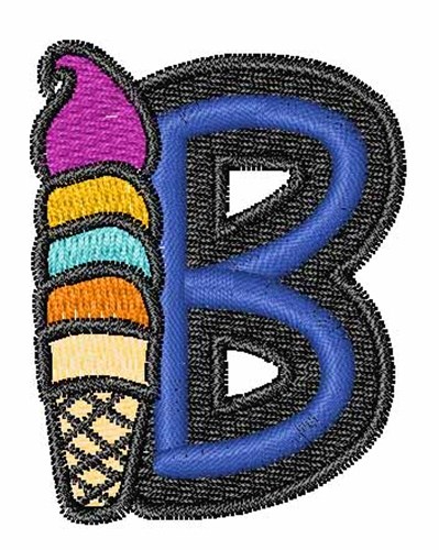 Ice-Cream-Font B Machine Embroidery Design