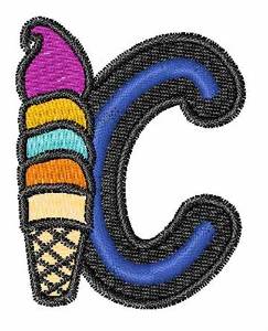Picture of Ice-Cream-Font C Machine Embroidery Design