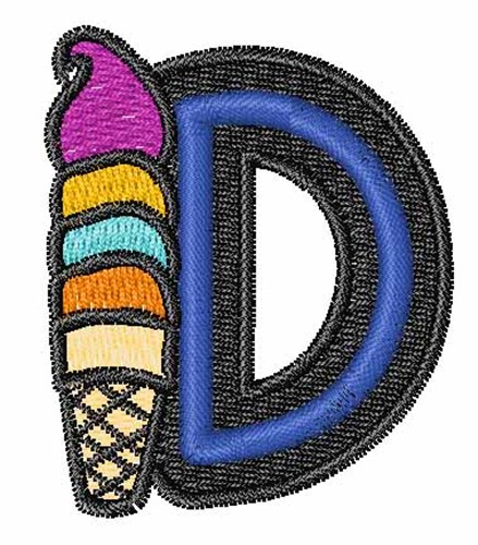 Ice-Cream-Font D Machine Embroidery Design