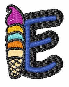 Picture of Ice-Cream-Font E Machine Embroidery Design