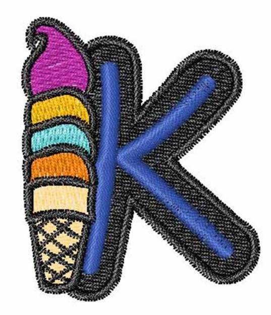 Picture of Ice-Cream-Font K Machine Embroidery Design
