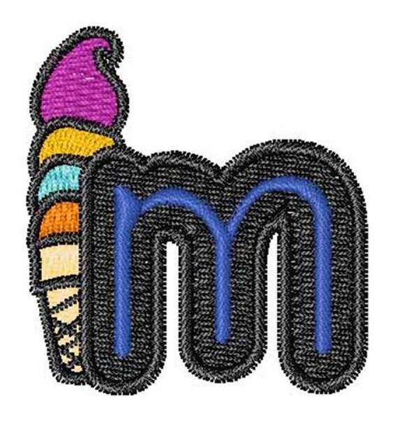 Picture of Ice-Cream-Font m Machine Embroidery Design