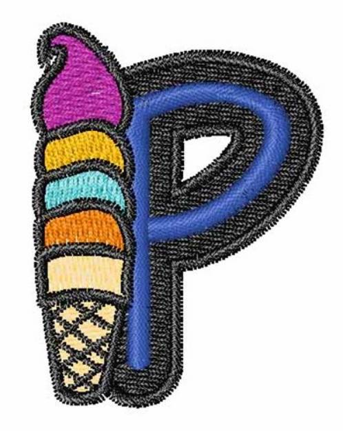 Picture of Ice-Cream-Font P Machine Embroidery Design