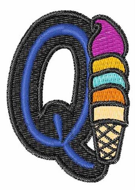Picture of Ice-Cream-Font Q Machine Embroidery Design