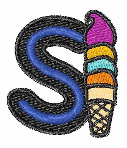 Ice-Cream-Font S Machine Embroidery Design